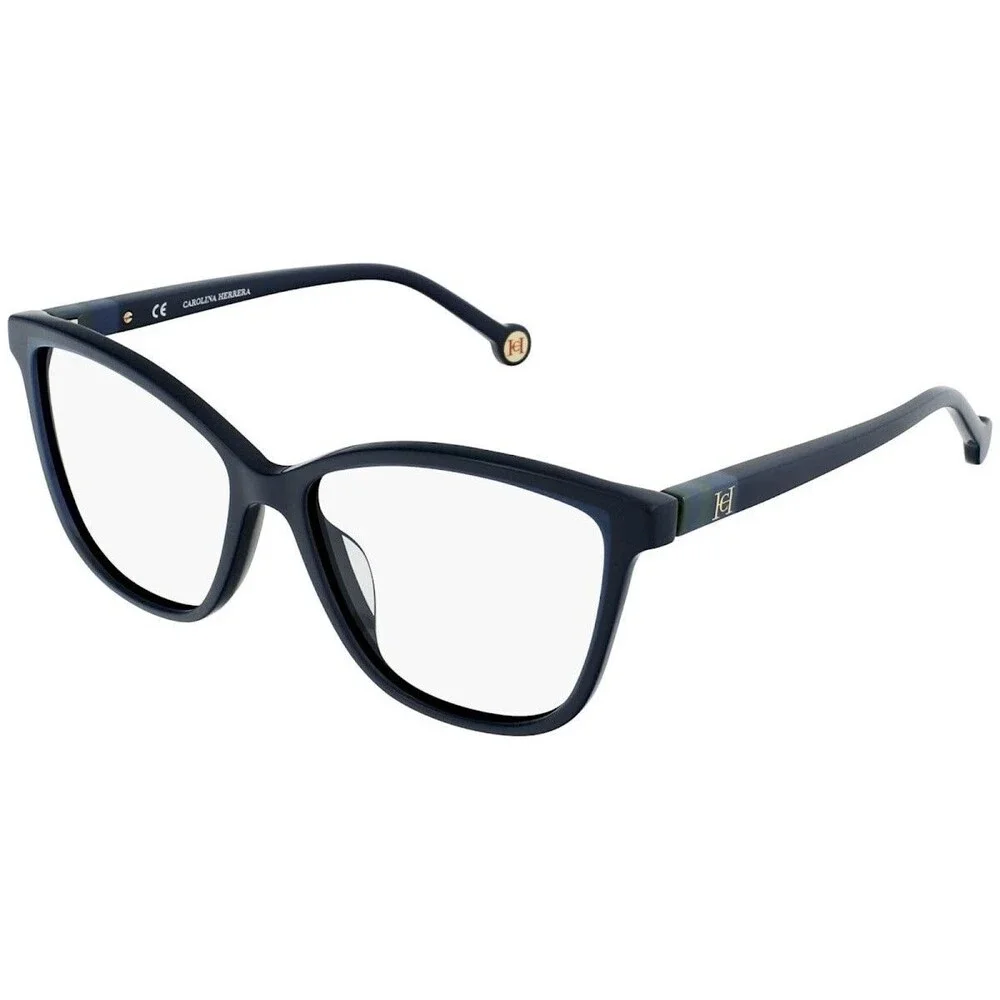 Carolina Herrera Eyeglasses Frame Only, VHE877V COL. 0991 54-14-135 Plastic Blue
